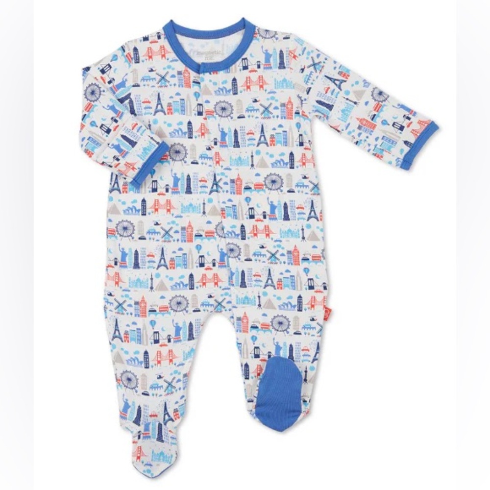 Magnetic Me Footie with City Print